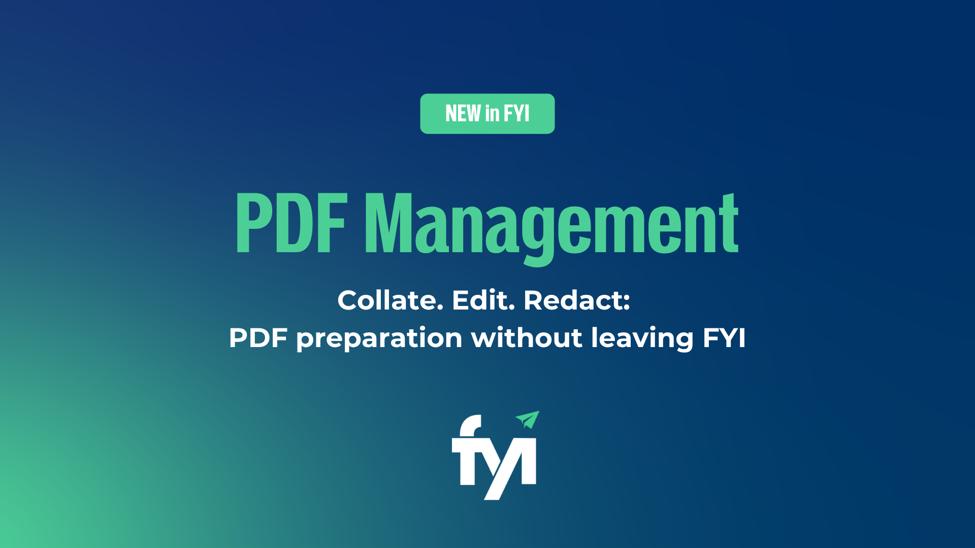 FYI PDF Management Release Blog